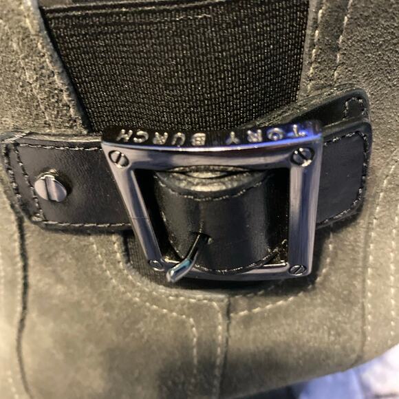 Sz 9 Tory Burch gray suede boots - Picture 5 of 12